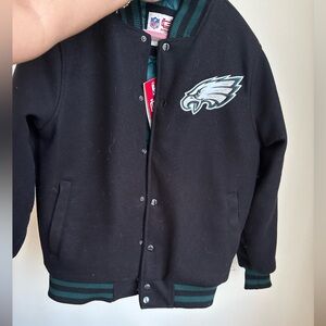 NFL Philadelphia Eagles Black & Green Varsity Jacket